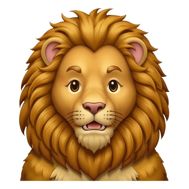 Cowardly Lion from Oz with golden brown fur sticker