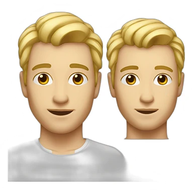 Visage homme blond cheveux rasé sticker
