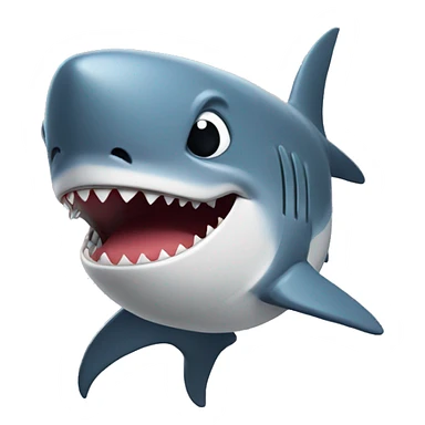 Shark with arms shrugging  sticker