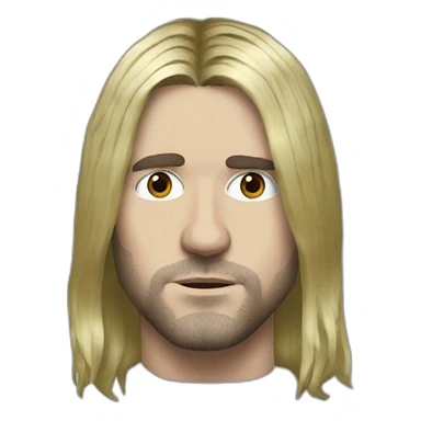 Kurt Cobain black hair sticker