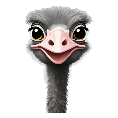 Ostrich standing right sticker