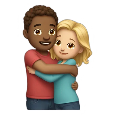 Couple cuddles  sticker