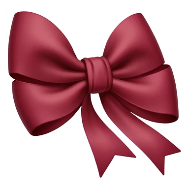 Burgandy bow  sticker