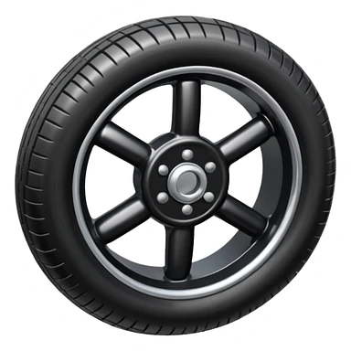 he aircraft's landing gear is one inflated, plump wheel with a strut, black in color, cartoon-style sticker