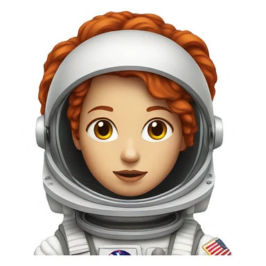 Redhead Woman Astronaut sticker