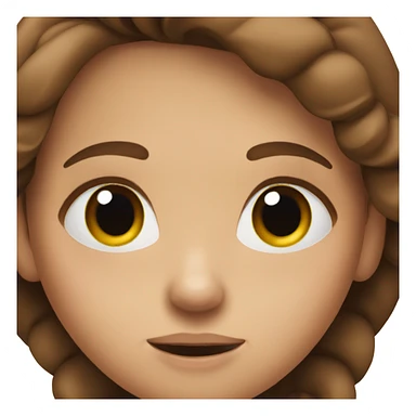 girl with brown hair with one eye twitching  sticker