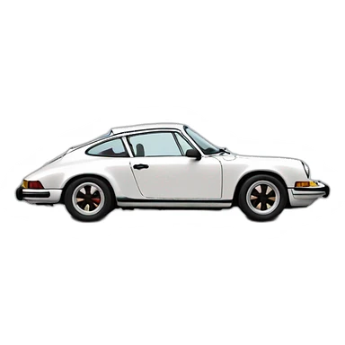Porsche 911 1976 side view sticker