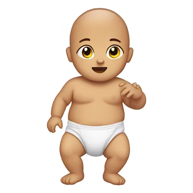 baby in diaper  sticker