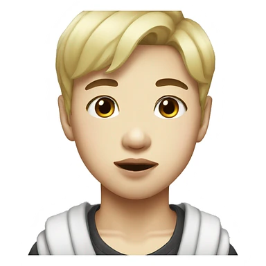 korean boy with big lips blonde  sticker