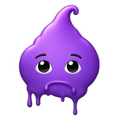 purple melting emoji sticker