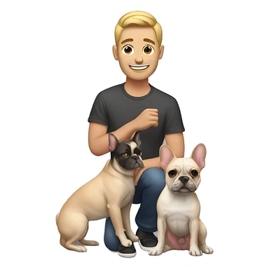 Gay man with frenchie  sticker