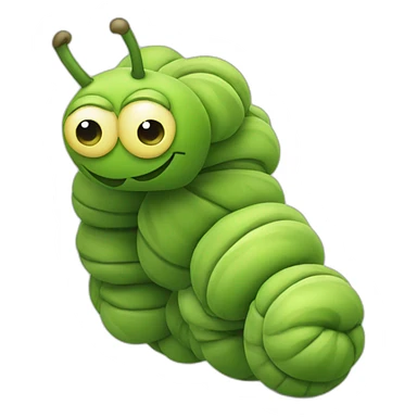Muscular caterpillar sticker
