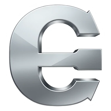 the letter G sliced in half sticker