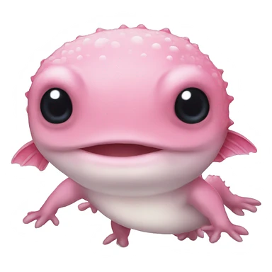 Axolotl head with stick legs sticker