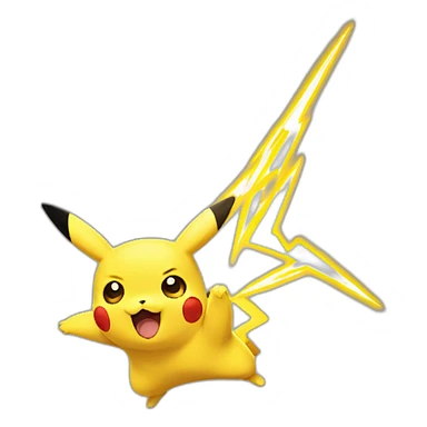 Pikachu lightning sticker