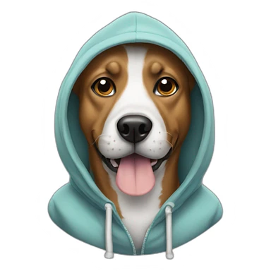 Dog with a hoddie  sticker