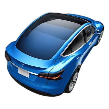 Blue model Y Tesla sticker