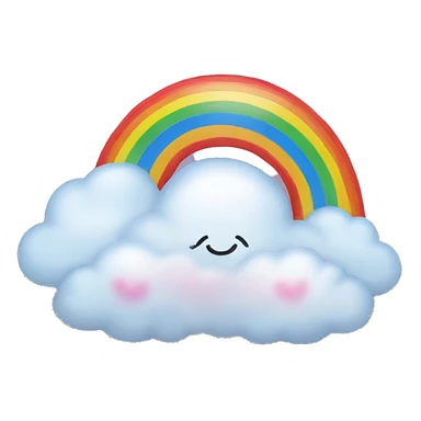 rainbow and clouds sticker