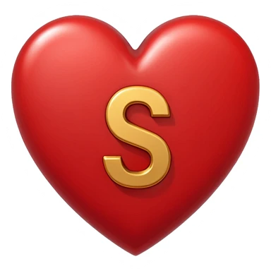 The Letter S in a Heart sticker