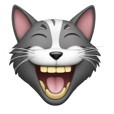 Laughing cat sticker