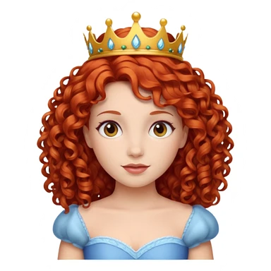 curly haired princess sticker