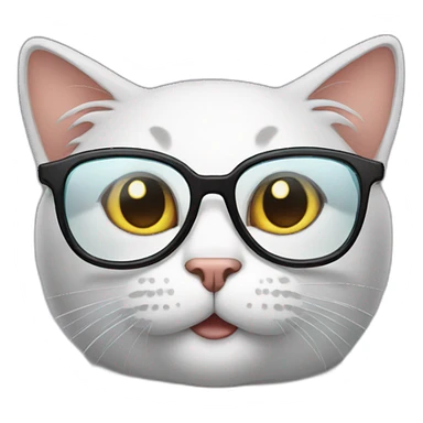 Cat with glass sticker