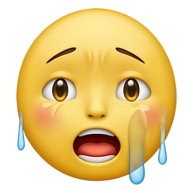 make me an emoji of an emoji crying with its mouth opened \ sticker