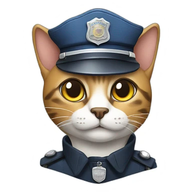 Police cat sticker