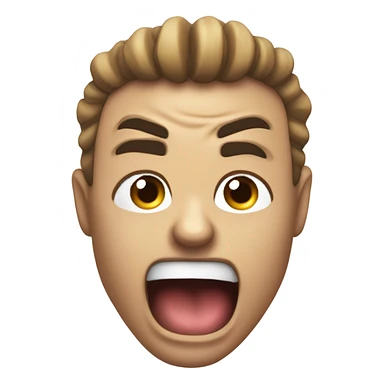 Laughing while angry sticker