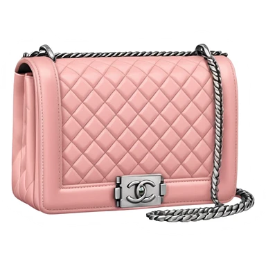chanel le boy pastel pink bag sticker