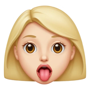 Tongue out eyes wide sticker