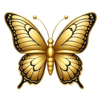 butterfly made out of gold sticker