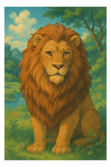 Lion sticker