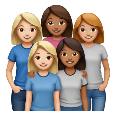 group of teenage girls sticker