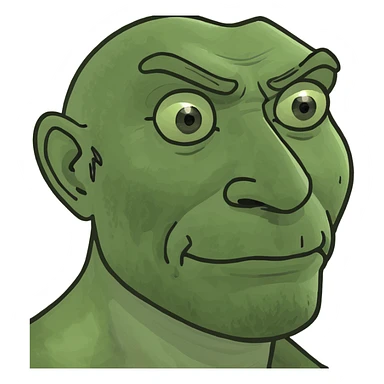 A man who’s head is out of a toilet  sticker