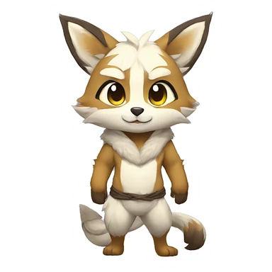 Kemono-style, Chibi, Anthro-Fur-Sona-Fakémon, apparels, Full Body sticker