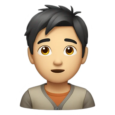 asian boy looking confused  sticker