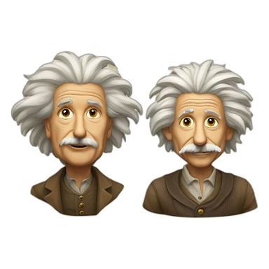 Einstein and DaVinci sticker