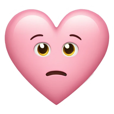 A pastel pink heart sticker
