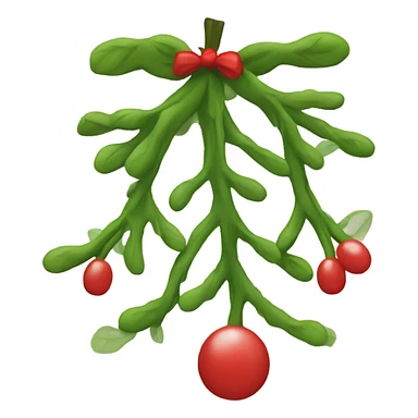Mistletoe shaped like toes sticker