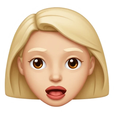 Biting lip squint eyes sticker