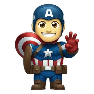 captain-america-smiley-salute sticker