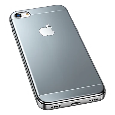 an elegant metallic chrome iphone sticker
