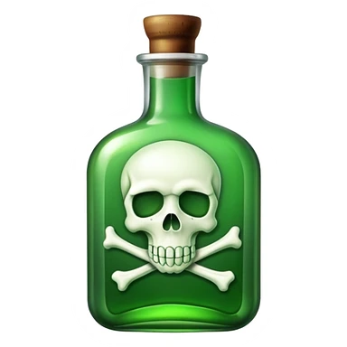 poison bottle with skull and crossbones sticker