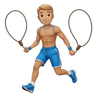 man doing jumping rope sticker