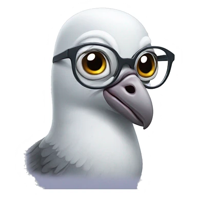 Pigeon wearing glasses sticker