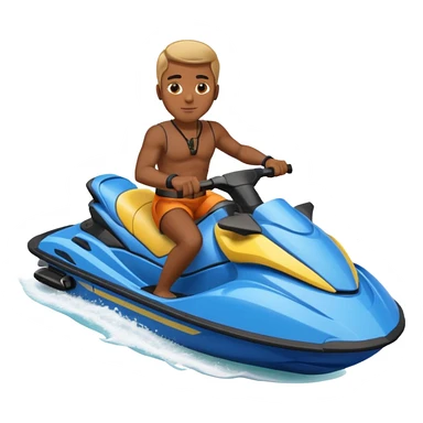 black man on a jet ski sticker