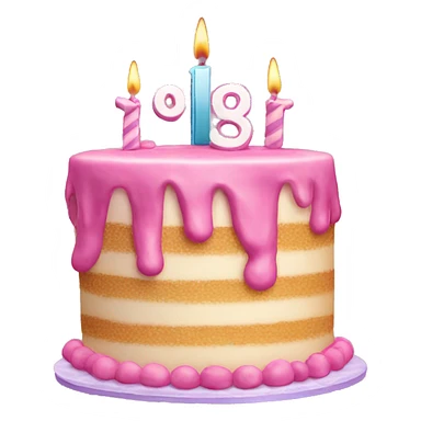 18th birthday cake sticker