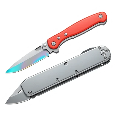 Foldable Pocket Knife gray sticker