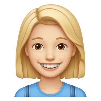 Smiling with braces sticker